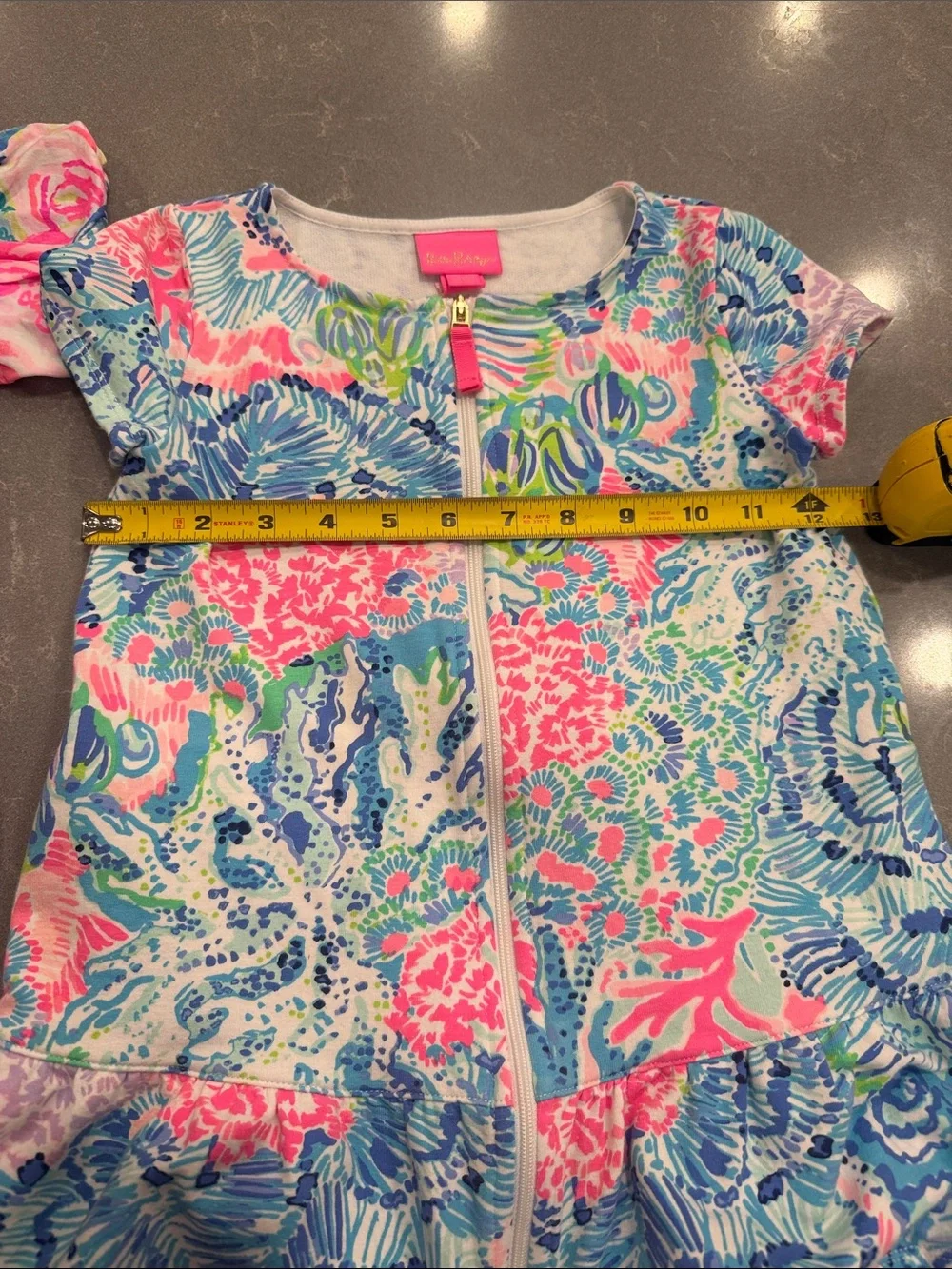 Two Lilly Pulitzer Girls Bright Multi-Color Tropical Print Dresses